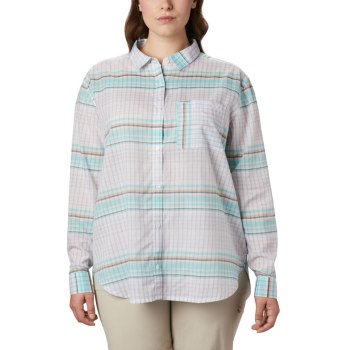 Columbia PFG Sun Drifter II Long Sleeve Plus Size, Camisa Multicolor Para Mujer | 068572-RYG